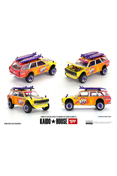 Mini GT Kaido House Mini GT 1/64 Datsun KAIDO 510 Wagon 4x4 Kaido ISLANDS V1