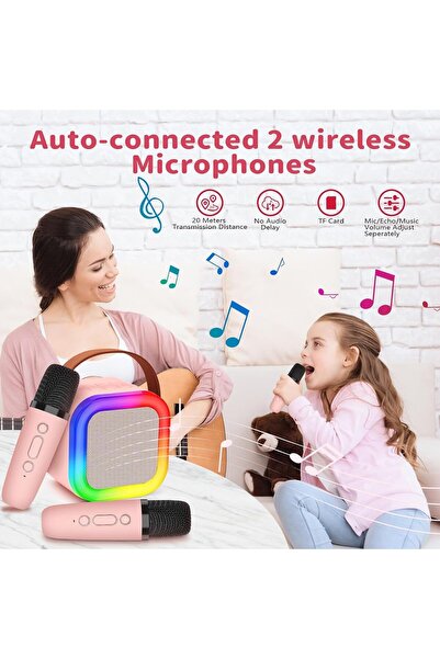Generic All-in-One Portable Karaoke Speaker with 2 Microphones