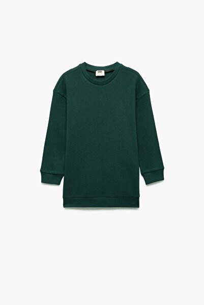 Koton Boys' Cotton Long Sleeve Crew Neck Oversized Basic Sweatshirt
