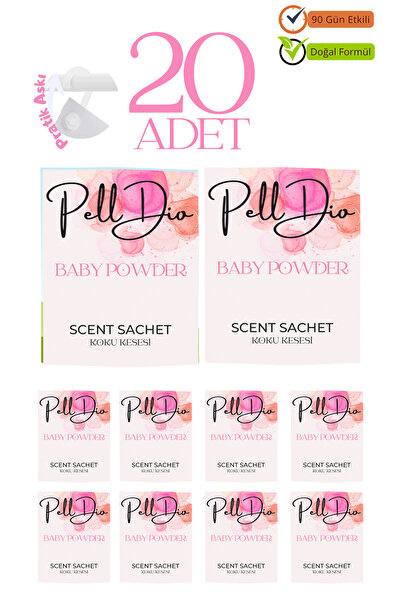 Pelldio 20'li Baby Powder Ayakkabılık Dolap Ve Çekmece Parfümlü Kese Kokusu O...