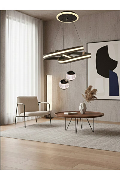 SUREAT ALTAYAAR ثريا LED عصرية بتصميم حلقات مزدوجة– 3 ألوان إضاءة، ريموت تحكم، نجفة كريستال مودرن