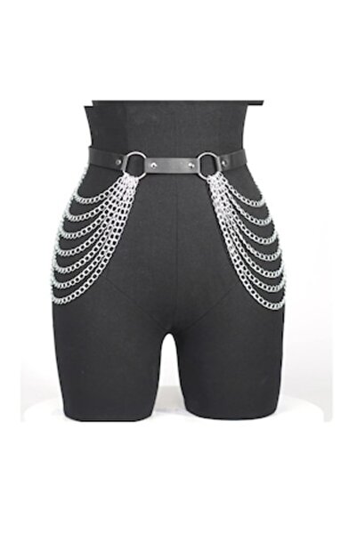 OEM Decorative Chain Waist Belt, EVNC Waist Corset - Black