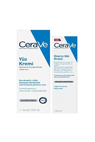 CeraVe Yüz Kremi 52 Ml + Onarıcı Göz Kremi 14 Ml