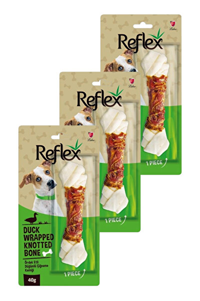 Reflex Ördek Etli Düğümlü Çiğneme Kemiği Köpek Ödülü 3 x 40gr