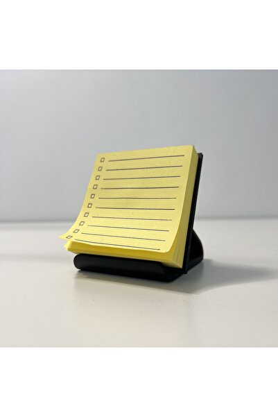 DECORADI Suport notițe birou simplu, negru, imprimat 3D din PLA