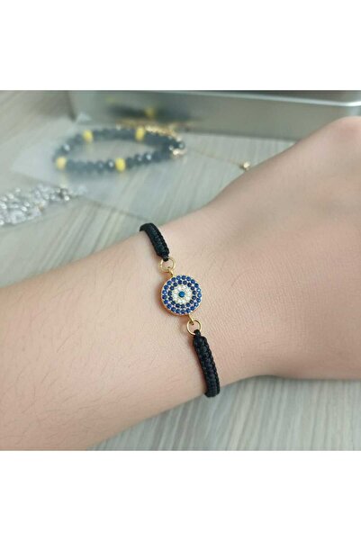 Ralp Moda سوار مكرامية مع خرز العين الزرقاء