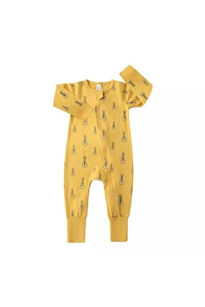 Edman Salopă de pijama pentru bebeluși „Chitară” - mânecă lungă, fermoar reve...