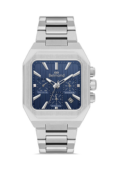 Belmond KNG1152.390 Gümüş & Lacivert Çelik Kordon Erkek Kol Saati