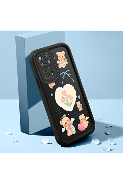 ucuc حافظة سيليكون سوداء متوافقة مع هاتف Xiaomi Redmi Note 11S مقاومة للصدمات...