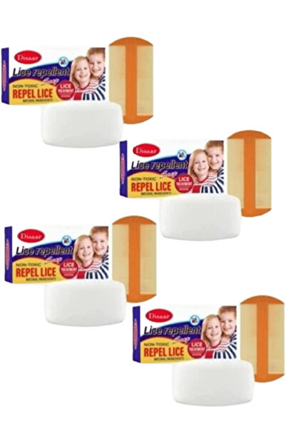 Disaar 4 قطع من صابون ديسار طارد القمل 100 جم مع مشط