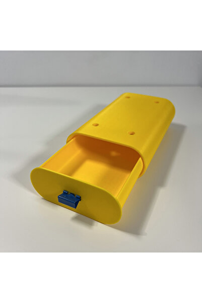 DECORADI Yellow oval desk drawer, 17.5 x 11 x 5 cm, 3D printed from PLA
