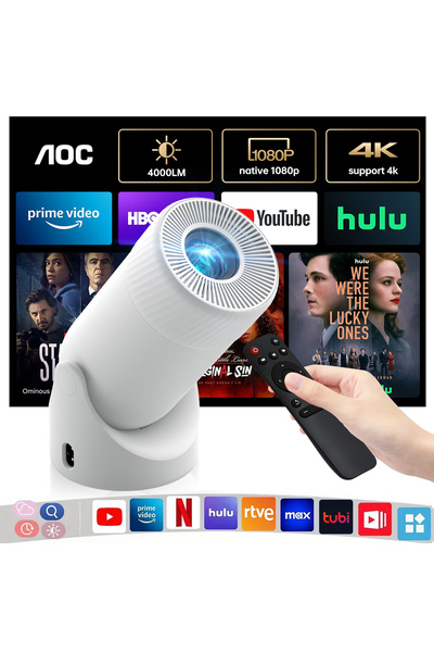 Aoc جهاز عرض متعدد الاستخدامات | دوران 180 درجة وتصميم محمول | مثالي للأفلام الخارجية