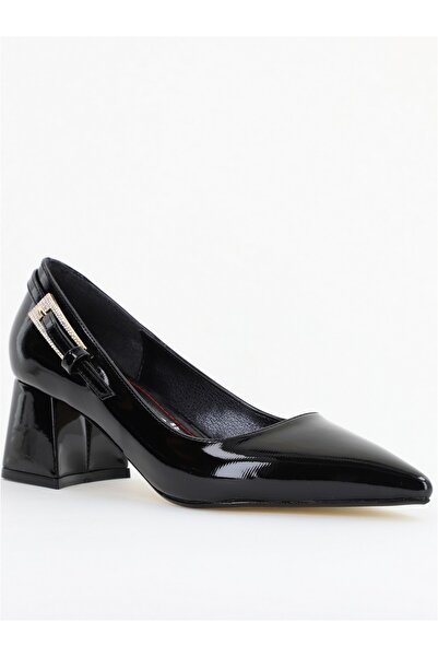 Nicoletta Women's black patent leather heeled shoes