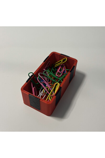 DECORADI Red magnetic modular tray, 9 x 4.5 cm, 3D printed from PLA