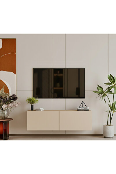 Furnitt Home Hitit Kumtaşı Bej TV Ünitesi 120 CM (100% MDF)