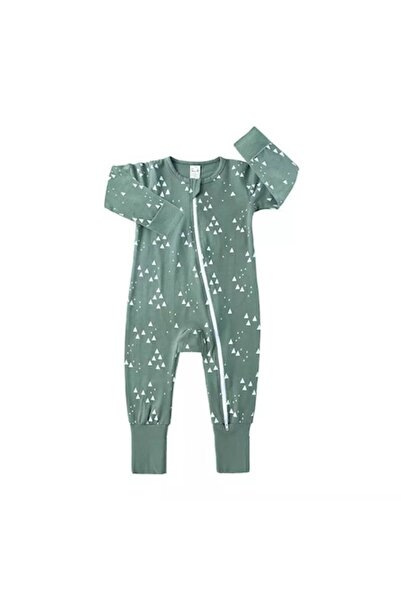 Edman baby pajama romper 'Shapes', long sleeve, reversible zipper, cotton, 3-...