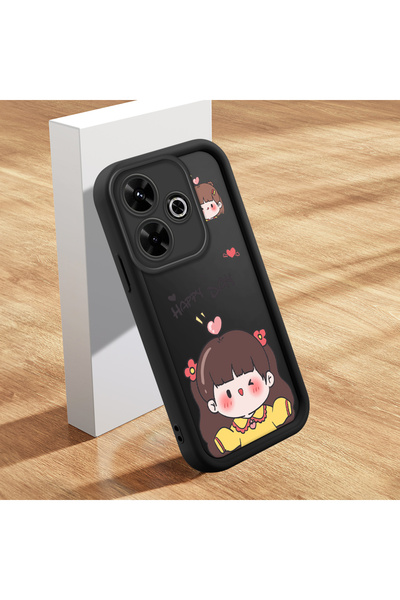 ucuc حافظة سيليكون سوداء متوافقة مع هاتف Xiaomi Redmi 13X مقاومة للصدمات وذات...