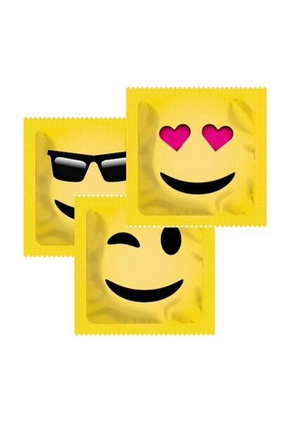 EXS Prezervative cu emoji și față zâmbitoare, 10 bucăți