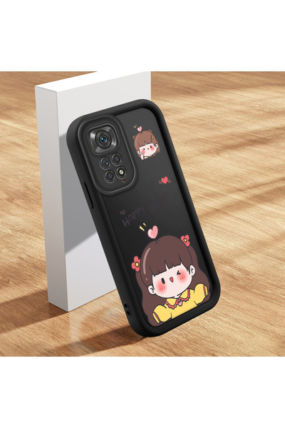 ucuc حافظة سيليكون سوداء متوافقة مع هاتف Xiaomi Redmi Note 11 مقاومة للصدمات ...