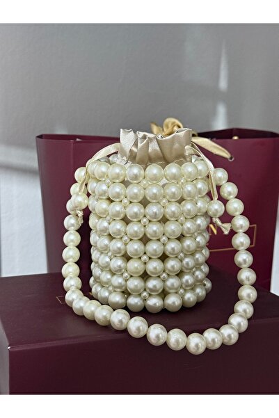 SAMSA İnci Silindir Çanta Boncuk