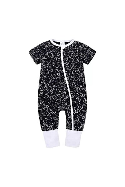 Edman Salopetă de pijama pentru bebeluși/copii cu fermoar reversibil „Night S...