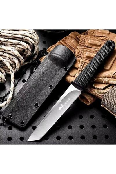 valkyrie Paslanmaz Soğuk Çelik Tırtıklı 9CR18 Boyun Askılı Kılıflı Kamp Av Bı...