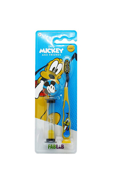 Fab lab Mickey and Friends Children's Ultra-Soft Toothbrush with Hygienic Cov...