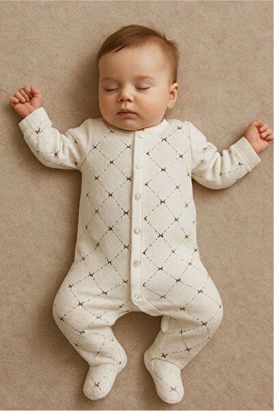 ENİA BABY Kız Erkek Bebek Yenidoğan Pamuklu Tulum Set