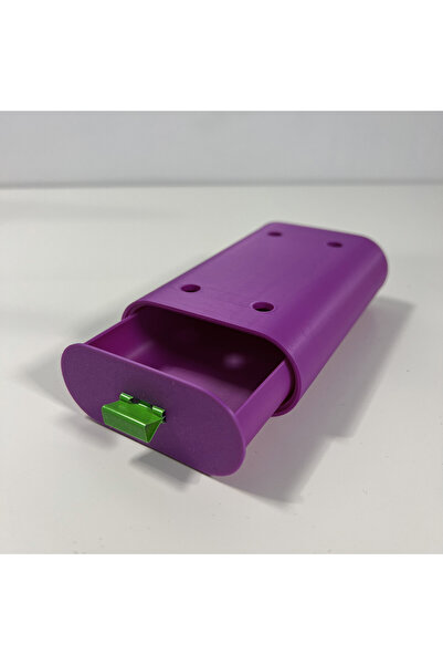 DECORADI Purple oval desk drawer, 12.5 x 8.5 x 4 cm, 3D printed from PLA