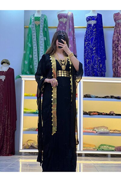 SOLİN YÖRESEL Kadın Yöresel Düğünlük Kaftan Abiye Elbise(Görseldeki aksesuarl...