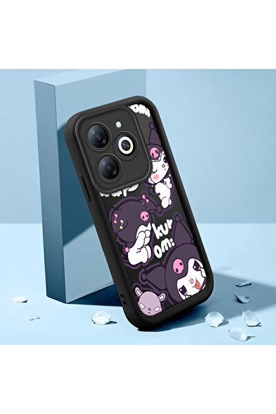 ucuc حافظة هاتف من السيليكون الأسود المتوافق مع تكنو سبارك 20/20C مع نمط متحر...