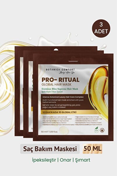BOTANICA COMFORT Pro-Ritual – Eternisse Bliss Supreme Yoğun Nem ve Antioksidan Koruma Saç Bakım Maskesi 3x50ml