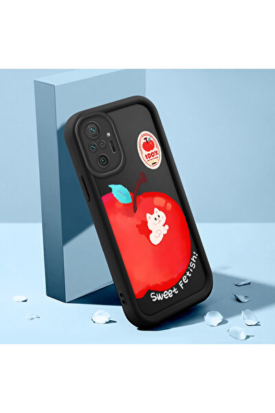 ucuc Xiaomi Redmi Note 10 Pro Uyumlu Siyah Silikon Eğlenceli Desenli Şok Abso...
