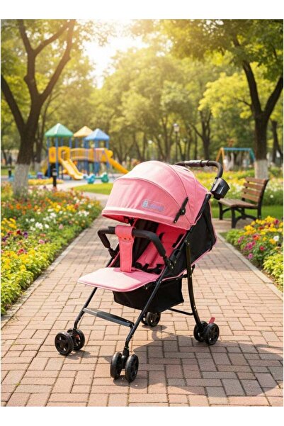 Crestj عربة أطفال خفيفة الوزن وقابلة للطي من بيبي زون - وردي