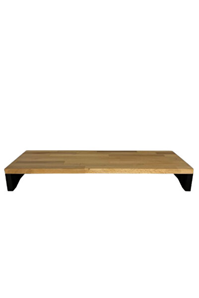 DECORADI Suport monitor 60x20x8 cm, panou lemn fag, picioare 3D PLA negru, de...