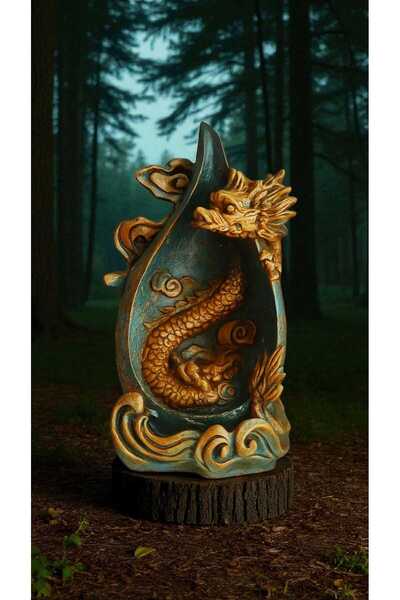 alchira Ejderha Figürlü Mistik Tütsülük – El Yapımı Alçı