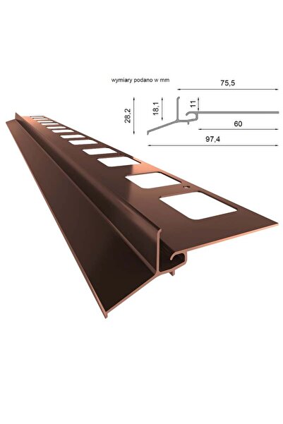 Renoplast PROFIL DE COLȚ PENTRU TERASĂ ȘI BALCON K102 Maro RAL 8019