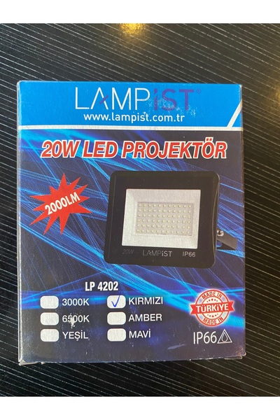 Lampist 20 wat led kırmızı projektör