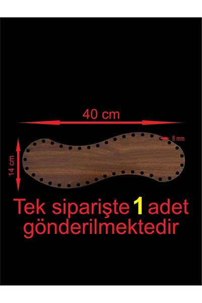 ASUDE HEDİYELİK Wooden Walnut 40X14 cm 1 Piece Bamboo Tray Knitting Plate Sup...