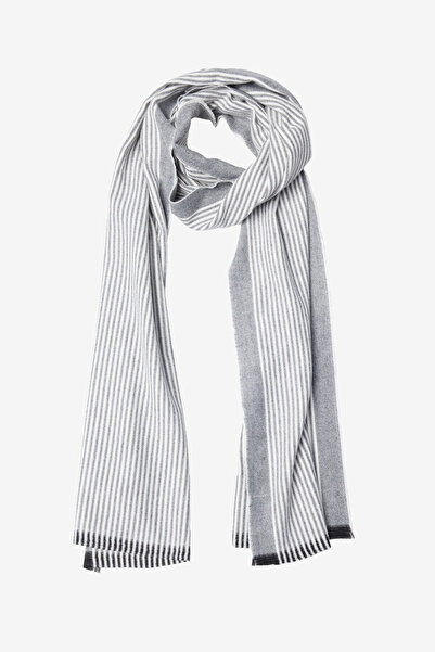ALTINYILDIZ CLASSICS Men's Gray Patterned Standard Fit Scarf