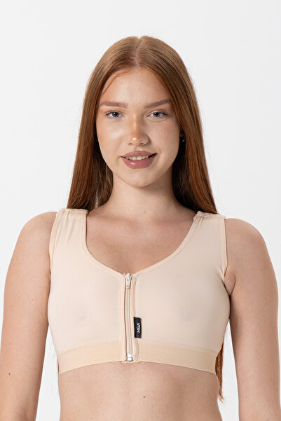 H&A Korse Zipper Chest Corset Bra Breast Surgery Implant Lift Reduction Postp...