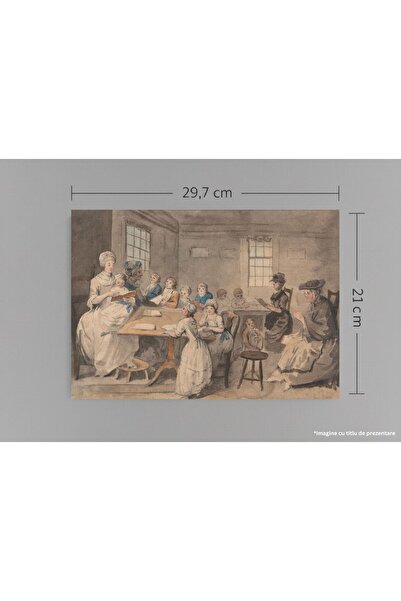 VreauPoster Poster A4 Elias Martin Reading Lesson, Scenă de Gen Secolul XVIII...
