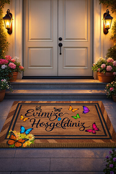 nex pack Girişleri Güzelleştiren Hoşgeldiniz Paspası – 45x60 cm Kaymaz Taban ...