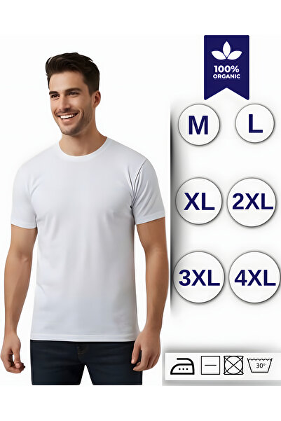 Mercan Erkek Bisiklet Yaka Yarım Kol Beyaz Fanila