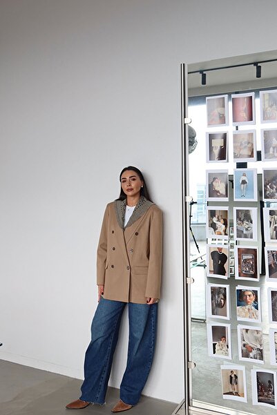 Özge Özgenç Double-Breasted Yaka Premium Blazer Jacket