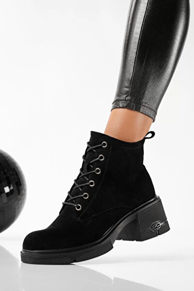 Zaira Ghete dama îmblanite negre din piele ecologica intoarsa Aryan #22821 - 40