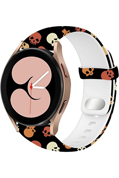 OEM Curea ceas inteligent din silicon cu cranii de Halloween - 20 mm, confortabilă și elegantă