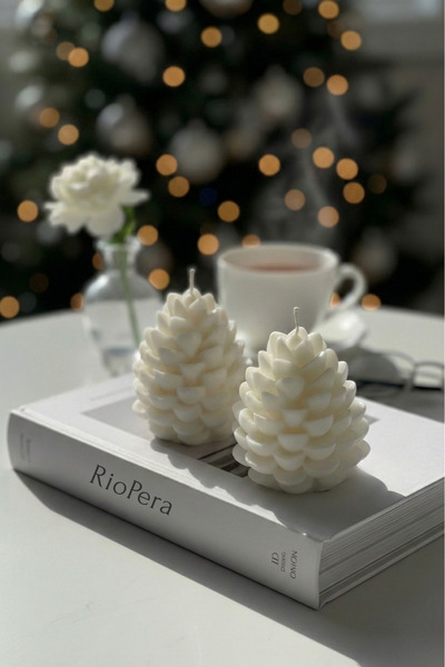 Oxford Sport Yılbaşı Hediye Paketi 3lü Set = 2 Adet Çam ağacı Kozalak Soya Mu...