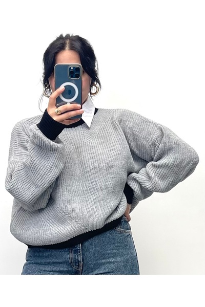 NİSUM MODA Pulover tricotat în două culori