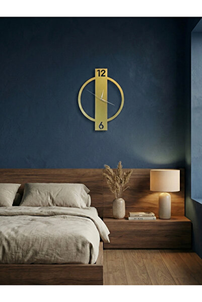 Nuvori Metal Özel Renk Duvar Saati - Sessiz Akar Mekanizmalı 25 x 40 cm